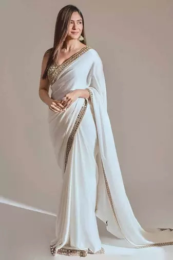 Rangoli Silk Real mirror work Women's Saree With Blouse Set 