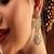 Celestial cascade polki chand drop earrings