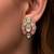 Blush enamel polki stud earrings