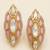 Blush enamel polki stud earrings