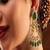 Emerald royal jharokha drop earrings