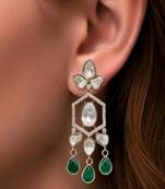 The emerald hexa-luxe drop earrings