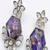 Amethyst bloom polki drop earrings