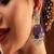Amethyst bloom polki drop earrings