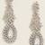 Silver-tone crystal chandelier statement earrings