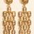 Geometric kundan chandelier earrings