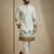 Multicolor mix cotton with schiffli work & digital print premium designer festive wear kurta trouser set