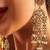 Antique gold & polki jhumka dangler earrings