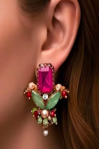 The enchanted garden mosaic studs