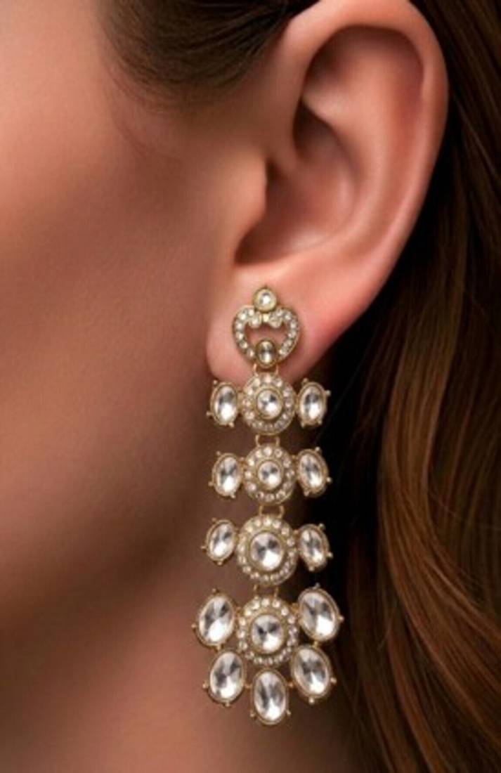 The noor-ul-ain tiered polki dangles