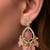Rose pink & kundan pear-drop earrings