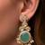 Mint green & kundan heritage drop earrings