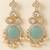 Mint green & kundan heritage drop earrings