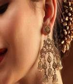 The royal gulistaan triple-tier jhumkas