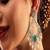 Emerald pearl & kundan chandbali earrings