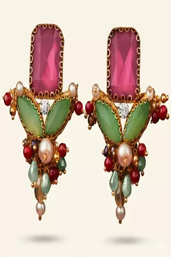 The enchanted garden mosaic studs