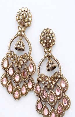 The gulabi noor chandbali jhumkas 2