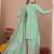 Green pista silk  party wear embroidery sharara  suit set