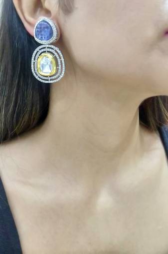 Niharika blue earrings