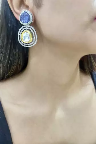 Niharika blue earrings