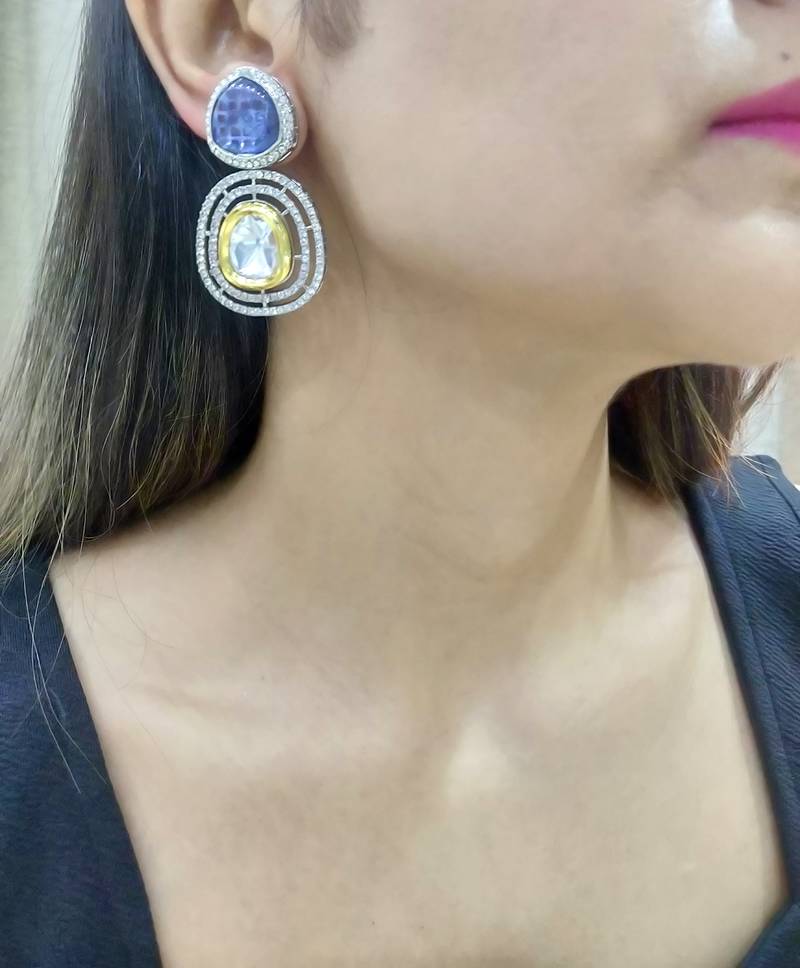 Niharika blue earrings