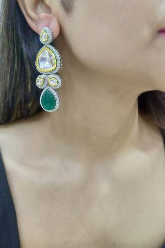 Sarika green earrings