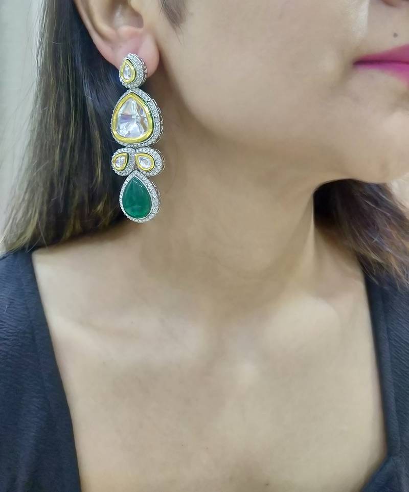 Sarika green earrings