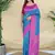 Blue Color Zari Weaving Desige Work art silk saree