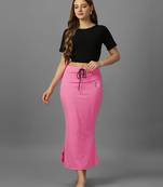 Women 4 way lycra stretchable mermaid fit saree shapewear petticoat with drawstring