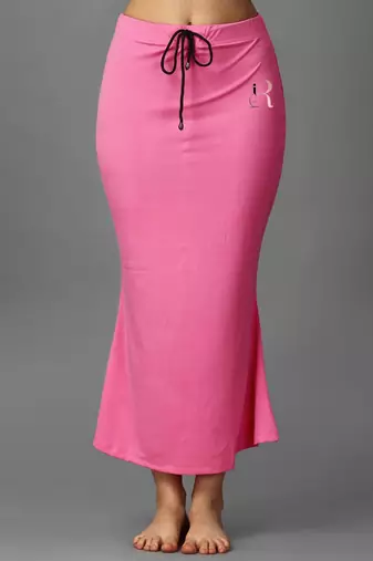 pink blended saree shapewear with mermaid cut fit