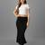 Women 4 way lycra stretchable mermaid fit saree shapewear petticoat with drawstring