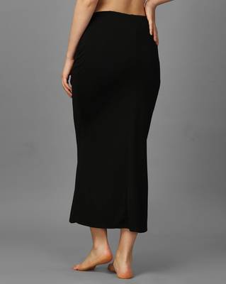 black blended saree petticoat with fish cut style 4