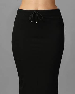 black blended saree petticoat with fish cut style 5
