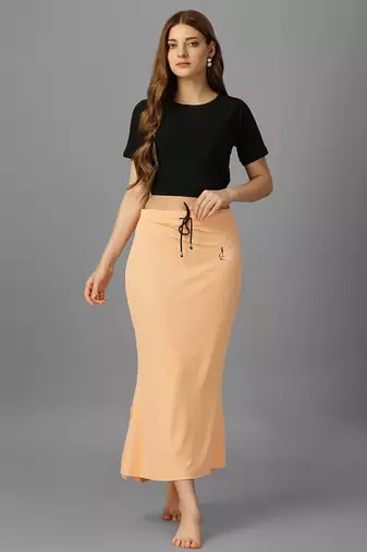 beige blended saree shapewear with mermaid cut design