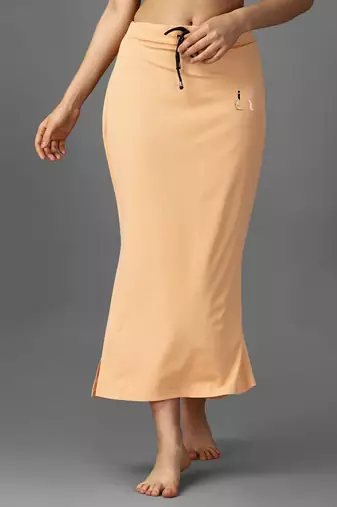 beige blended saree shapewear with mermaid cut design