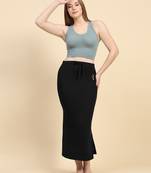 Women 4 way lycra stretchable mermaid fit saree shapewear petticoat with drawstring