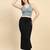 Women 4 way lycra stretchable mermaid fit saree shapewear petticoat with drawstring