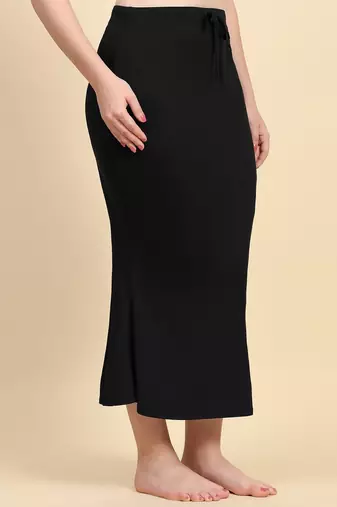 black blended saree shapewear with mermaid cut design