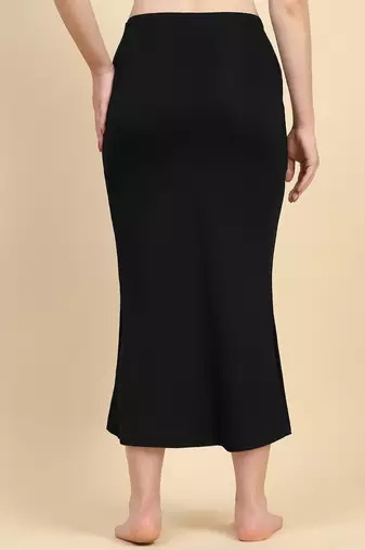 black blended saree shapewear with mermaid cut design