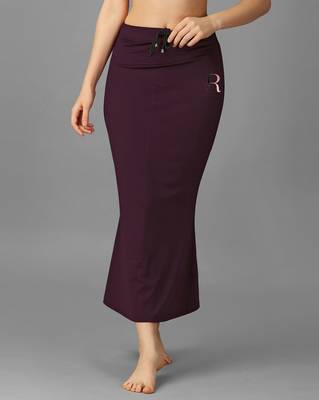 wine lycra blend saree shapewear with mermaid fit 2