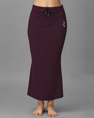 wine lycra blend saree shapewear with mermaid fit 3