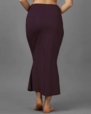 wine lycra blend saree shapewear with mermaid fit 5