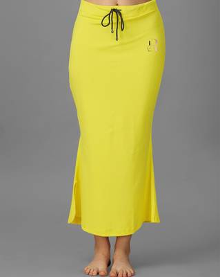 yellow blended saree shapewear with mermaid cut design 2