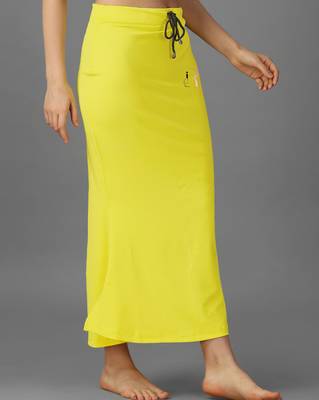 yellow blended saree shapewear with mermaid cut design 3