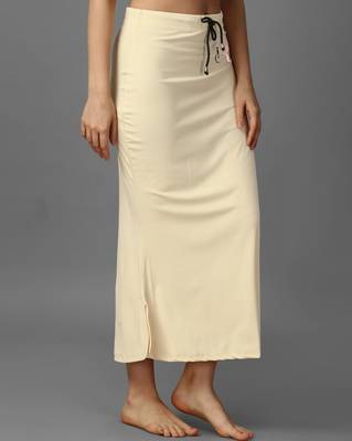 beige lycra blend saree shapewear with mermaid fit 3