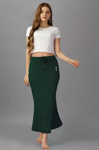 green blended saree shapewear with mermaid cut design