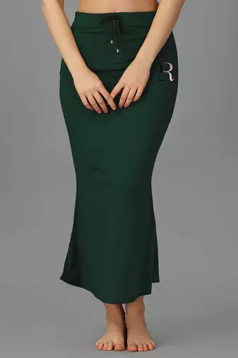 green blended saree shapewear with mermaid cut design