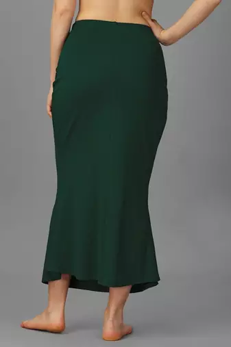 green blended saree shapewear with mermaid cut design