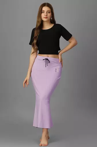 lavender blended saree shapewear with mermaid cut design