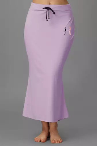 lavender blended saree shapewear with mermaid cut design